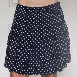 Hollister dark blue dot skirt